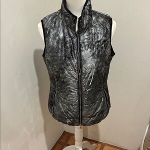 Women's Gray Metallic Lohla Vest Size M
